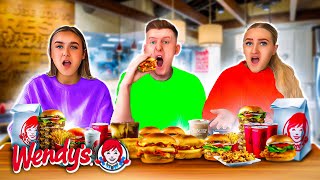 Last to STOP Eating WENDYS Food Wins £10000  Challenge [upl. by Lerrehs621]