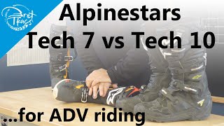 Alpinestars Tech 7 vs Tech 10 boots for ADV riding [upl. by Anilatsyrc934]