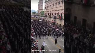 hermoso Desfile de Independencia en Morelia Michoacán 16Sep24 bandadeguerraumsnh UMSNH [upl. by Sorodoeht]