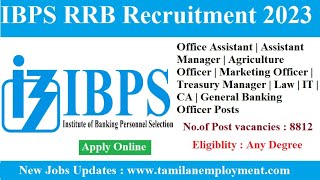 IBPS RRB Recruitment 2023 [upl. by Sucul]