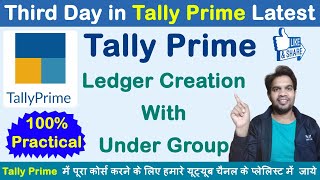 Tally Prime Ledger Creation Ledger Create With Under Group Display LedgerAlter Ledger Tally Prime [upl. by Haneeja]