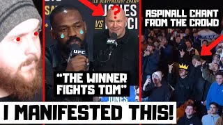 UFC 309 Press Conference Reaction CROWD CHANTS FOR ASPINALL Dana BETRAYS Jon Jones [upl. by Nevanod]