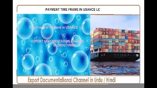 S 124 PAYMENT TIME FRAME IN USANCE LC in Urdu  Hindi [upl. by Hett]