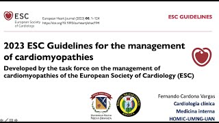 Revisión2023 ESC Guidelines for the management of cardiomyopathies Developed by the ESC task force [upl. by Irehs]