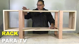 RACK PARA TV PASO A PASO  TUTORIAL DE CARPINTERÍA [upl. by Annirac]