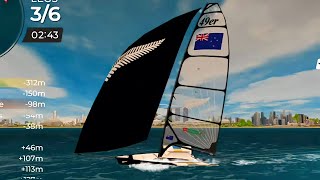 Race 1 of Virtual Regatta Team NZL 49ers Class Singapore Eregatta [upl. by Frisse]