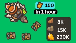 Taming io How To Farm Golden Apple Very Fast In 1 hour  150 Golden Apple 8k wood 15k stone [upl. by Nueormahc535]