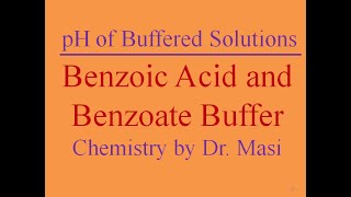 How to Calculate the pH of a Buffered Solution Benzoic Acid and Sodium Benzoate [upl. by Cassidy]