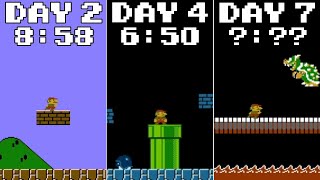 How Fast Can You Speedrun Super Mario Bros In 1 Week [upl. by Glynis420]