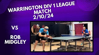 Neil Myatt vs Rob Midgley  Warrington Div 1 League Match  21024 [upl. by Herates]