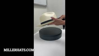 How to put a 3 pleat Hat band on a straw fedora hat hats strawhats mensfashion [upl. by Sabella]