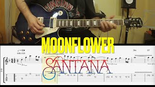 Carlos Santana  Moonflower Flor de Luna  Guitar Lesson Tab  Andrew Squeezed Floyd [upl. by Ainud]