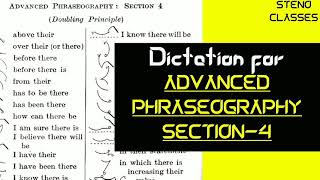 Advanced Phraseography Section 4 Dictation  Pitman Shorthand English  2021 [upl. by Gotcher]