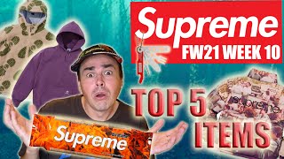 SUPREME FW21 WEEK 10 TOP 5 ITEMS [upl. by Onabru307]