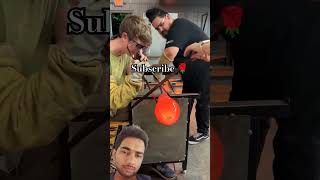 Glass making glass satisfying art fire glassart wow shorts colorful glassblowing trending [upl. by Celestyna480]