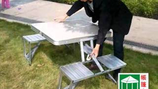 Aluminum Folding Picnic Table [upl. by Popele]