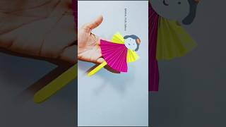 Origami Doll Making Craft  Easy Paper Craft  Paper Doll Making  DIY paper Doll shors aasakooda [upl. by Lumbard]