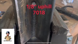 Master 18” uphill 7018 stick welding [upl. by Ryley]