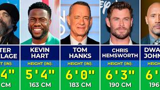 🧑 Heights of Famous Hollywood Actors in 2024  Tallest and Shortest Actors [upl. by Eiramannod6]