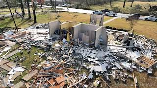 Wetumpka Alabama 4K Drone Tornado Damage  11302022 [upl. by Domenico]