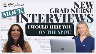 PERFECT New Grad Nurse Mock INTERVIEW A [upl. by Garfield]