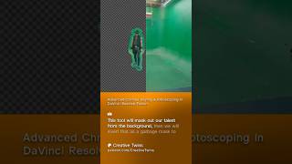 advanced chroma keying and rotoscoping in DaVinci Resolve Fusion davinciresolve greenscreen [upl. by Essirehs]
