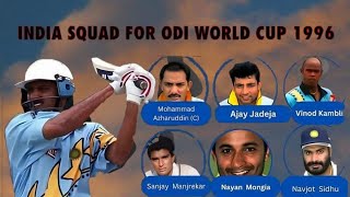 India Squad for odi world cup 1996 [upl. by Yared]