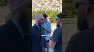 Jagmeet Singh confronts protesters outside parliament [upl. by Yorel]