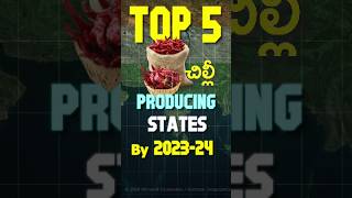 Top 5 Chilli మిర్చి  Producing States of India based on latest Report tspsc appsc dsc upsc [upl. by Aiuqes]