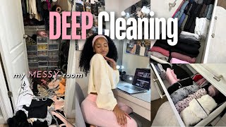 DEEP Clean amp Organize My MESSY Room  Getting My Life Together Ep 1 [upl. by Kurt]