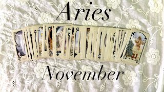 Aries November 2024 Tarot Reading  move fast love deeply rise above [upl. by Eanyl]