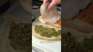 CHICKEN PESTO PANINI shorts cooking sandwich panini howtocook food pesto creative ideas [upl. by Daberath]