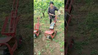 Orchard rechargeable weeder old lady easily operates and uses electric weeder One machine for mu [upl. by Ybok]