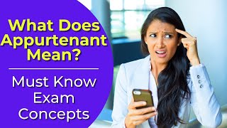 Appurtenant What does it mean Real estate license exam questions [upl. by Kataway]