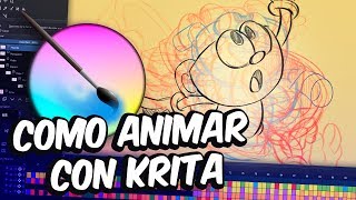 COMO ANIMAR EN KRITA  Tutorial ¡Un programa GRATIS de animación [upl. by Allista]