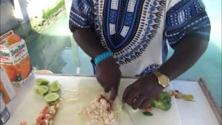 How to Clean Conch and Make Bahamian Conch Salad [upl. by Novj]