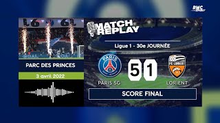 PSG 51 Lorient  Le récital Mbappé avec les commentaires RMC [upl. by Ecinom]