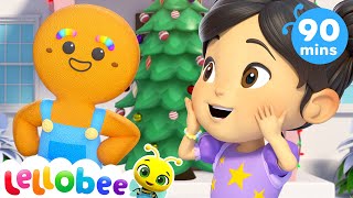 Deck the Halls  90 MIN  🐝 PRESCHOOL PLAYHOUSE 🐝  Lellobee Kids Karaoke [upl. by Gayl]