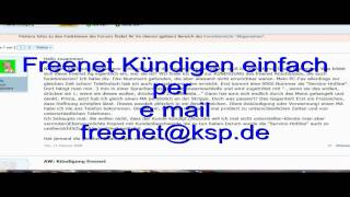 Anwalt Freenet Kündigen per E mail freenetkspde [upl. by Aleafar]