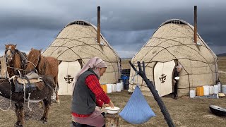 Nomadic life in remote mountains Making Natural dairy product [upl. by Bergmann789]