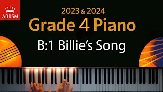 ABRSM 2023 amp 2024  Grade 4 Piano exam  B1 Billies Song  Valerie Capers [upl. by Suzanne]