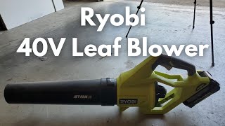 Ryobi 40 Volt Leaf Blower  Tool Overview [upl. by Schargel804]