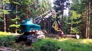 Tracked Harvester  Neuson Ecotec 242 HVT in Action [upl. by Leeland]