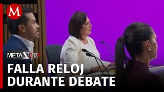 Candidatos molestos por falla en el reloj durante el primer debate presidencial [upl. by Fredkin]