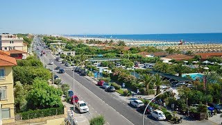 Marina di Pietrasanta seaside resort in Tuscany 4K [upl. by Ynnaf]