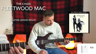 The Chain Solo  Fleetwood Mac  Guitar Lesson with Tabs [upl. by Longmire]