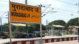 Moradabad railway station Uttar Pradesh Indian Railways Video in 4k ultra HD [upl. by Herve]