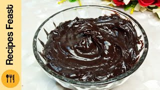 Spreadable Chocolate Ganache Using Cocoa Powder  No cream No Chocolate Ganache Recipe [upl. by Bjork]