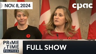 PrimeTime Politics Canada gears up for a second Trump presidency – November 8 2024 [upl. by Aridan]