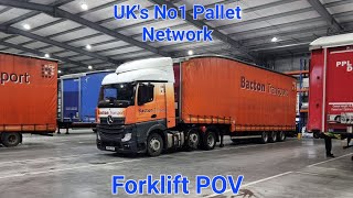 Working for the biggest pallet network in the UK Forklift POV [upl. by Felecia]